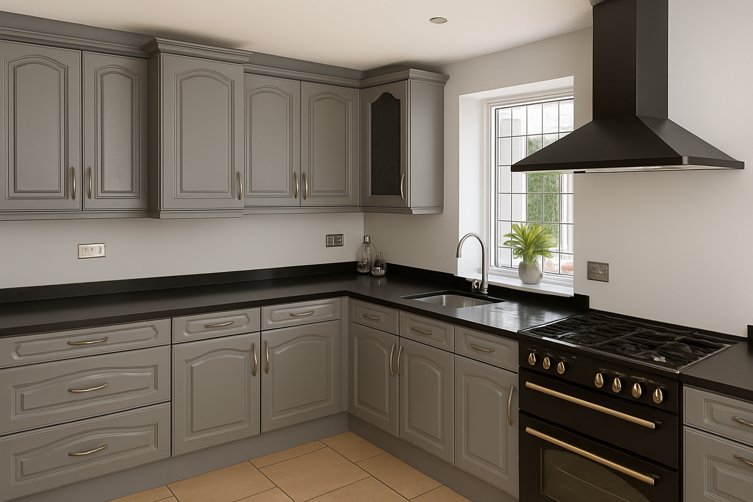 Kitchen Cabinet Spray Painting – Before & After